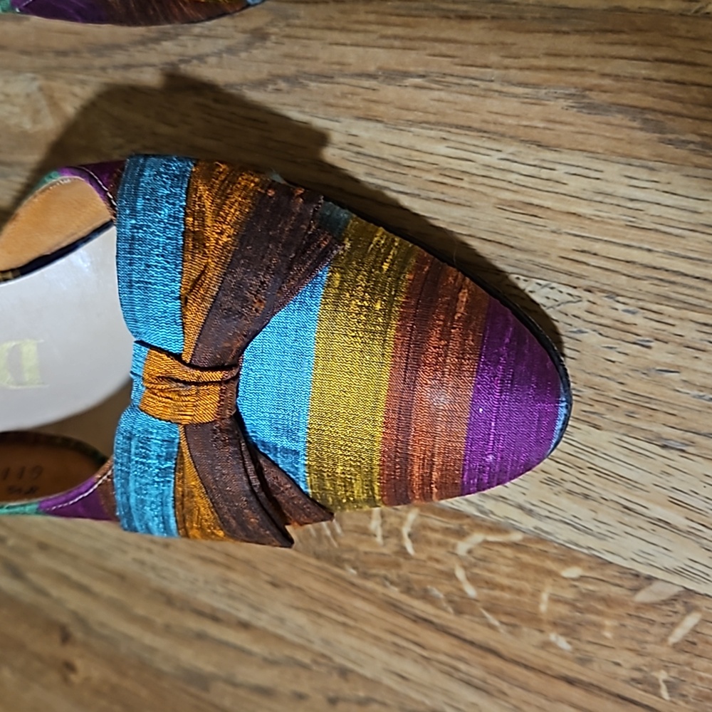 Deliso Vintage Colorful Material Heels 8.5B - Picture 4 of 16